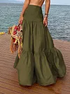 Casual And Simple Empire Split-Joint Skirts