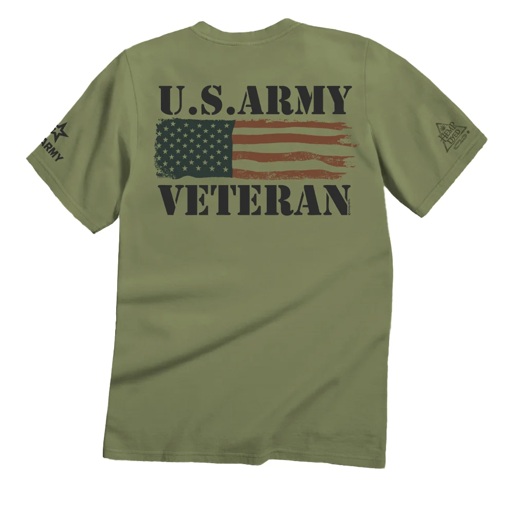  U.S. Army Veteran Olive Green T-Shirt for Men - Perfect for Casual Wear and Military Appreciation