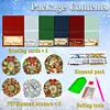 6Pcs DIY Pearl Diamond Painting Christmas Cards, 3D Greeting Card Craft Kits with Resin Pearls, Handmade Holiday Cards for Adults, Christmas Gifts & Decorations