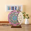 Mandala Diamond Painting Unique Wooden Rotating Calendar for Home and Office