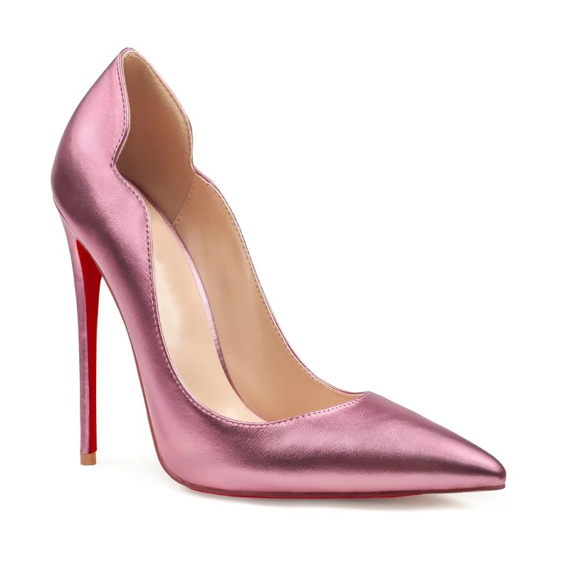 Classic Women's Red Bottom High Heels for Party Wedding Pumps-MERUMOTE