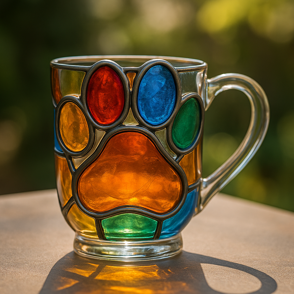 Painted Paw Print Mug