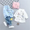Kids Baby Boys Suits Print Jeans 2 Pcs Sets