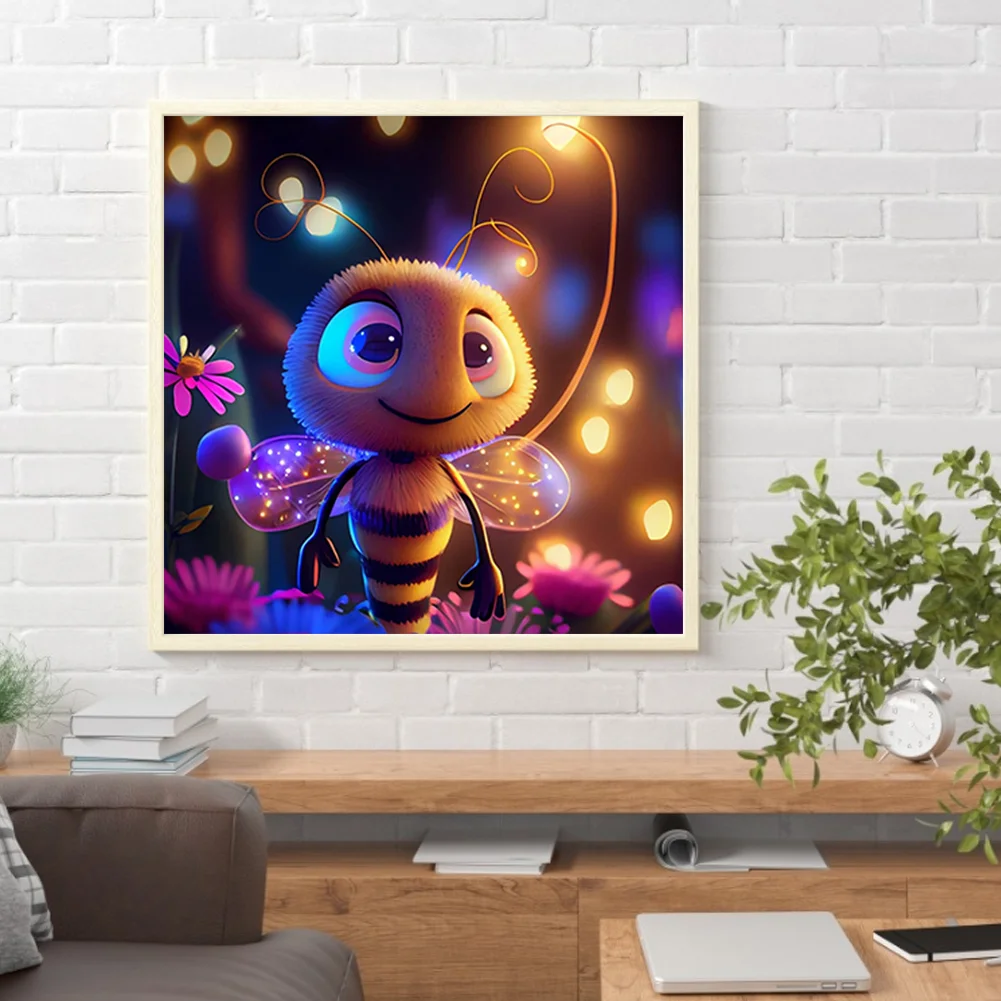 Diamond Painting - Full Round Drill - Bee(Canvas|30*30cm)