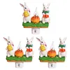 Resin Bunny Campfire Flickering Night Light Plug Into Wall Easter Decoration(US)