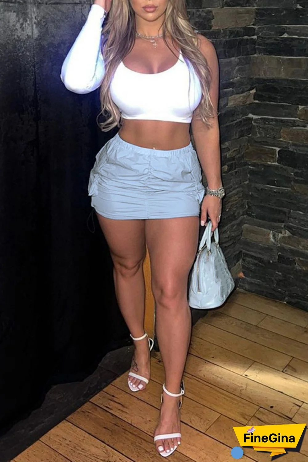 Black Casual Solid Basic Regular High Waist Conventional Solid Color Skirt