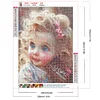 Diamond Painting -DIY Round Drill Curly Hair Big Eyes Girl