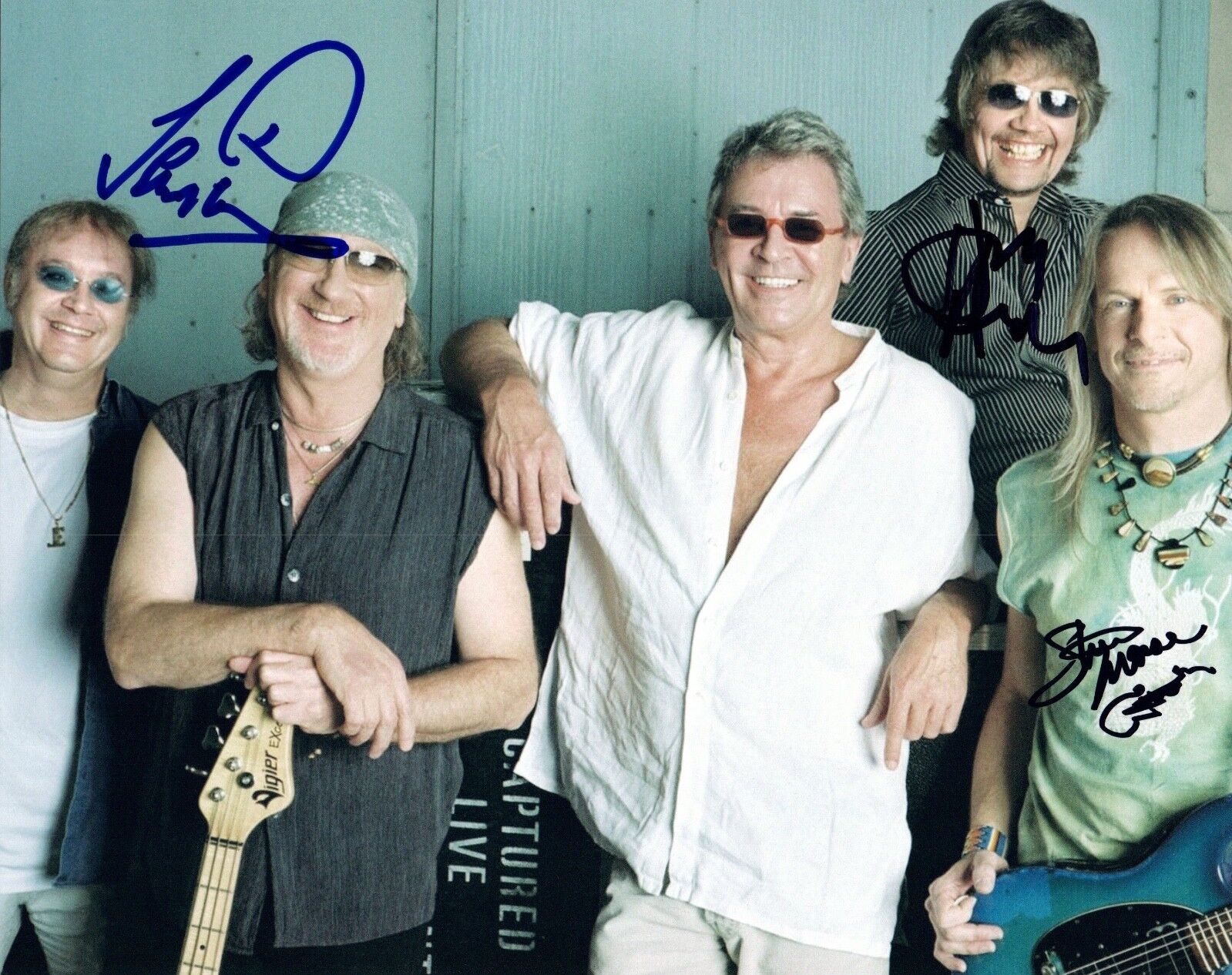 Deep Purple Band Signed Autographed 8x10 Photo Poster painting by 3 Airey Morse Glover COA