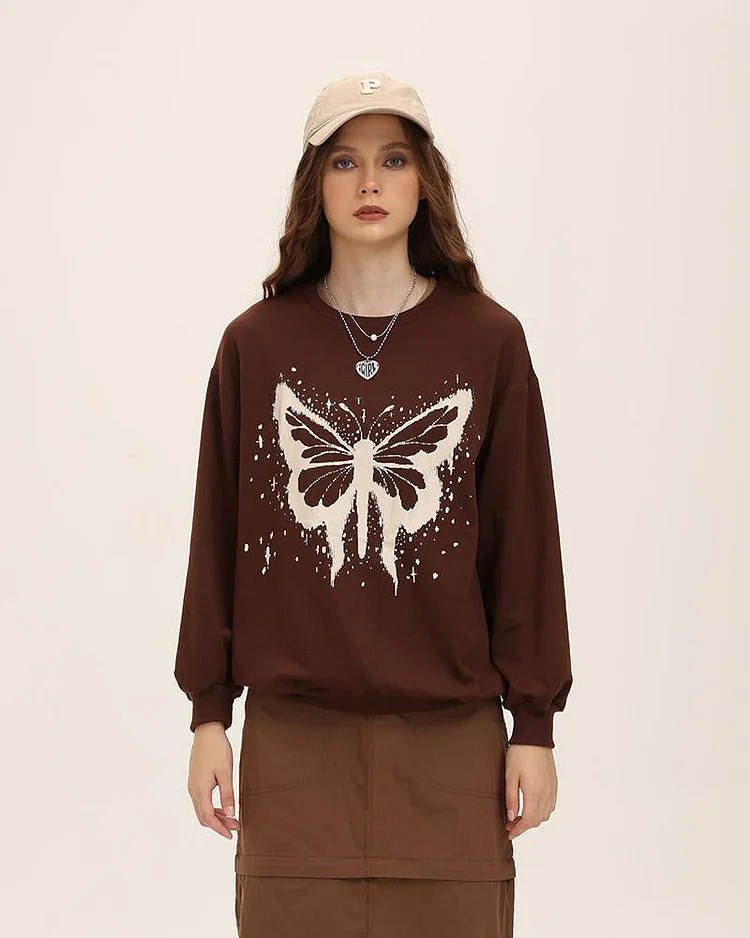 Grunge Butterfly Sweater