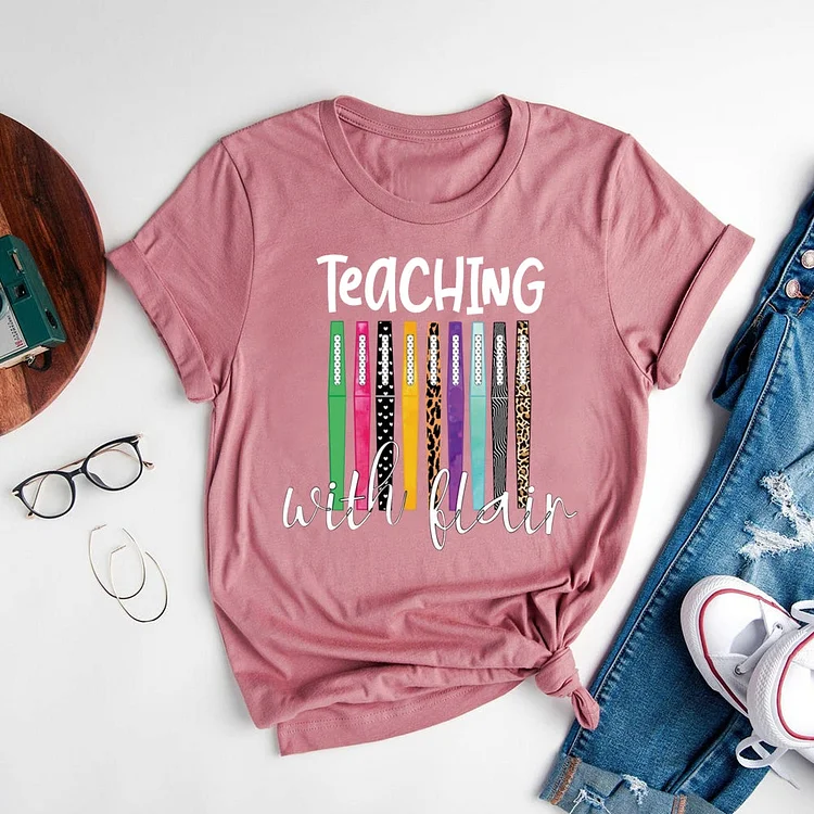 Teacher with flairT-shirt Tee-06695