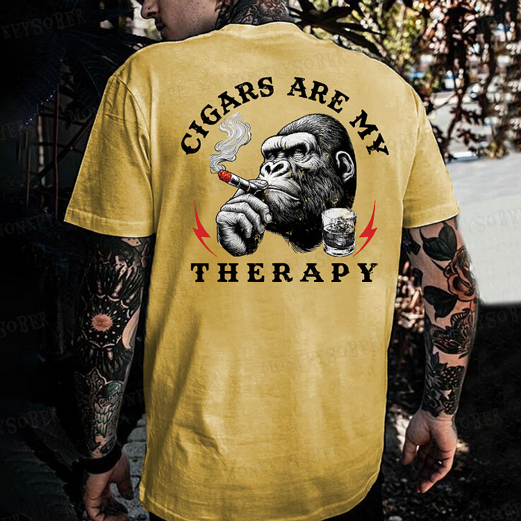 Cigars are my Therapy Monkey T-shirt