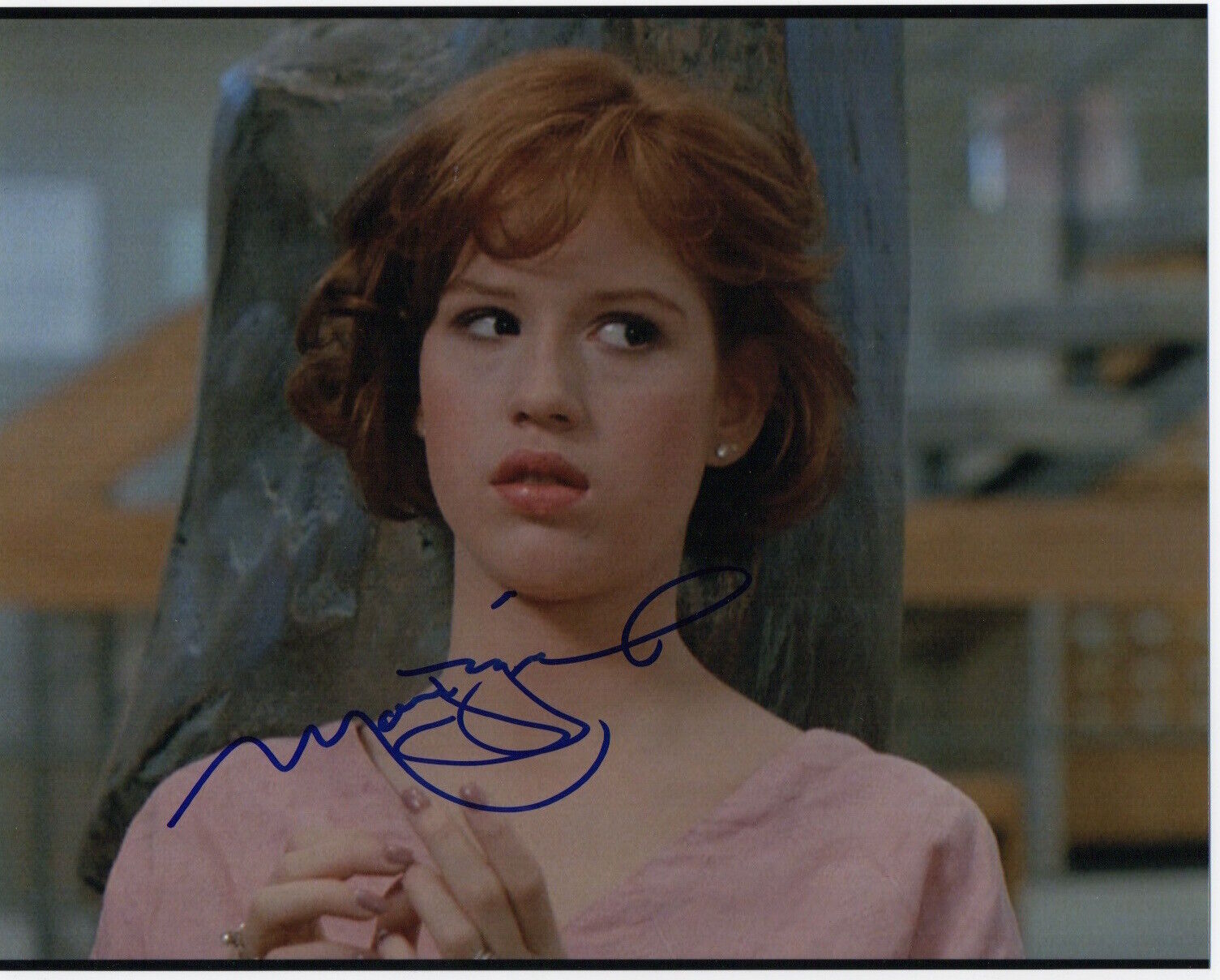 MOLLY RINGWALD signed BREAKFAST CLUB 8x10 Photo Poster painting AUTOGRAPH auto BAS Beckett