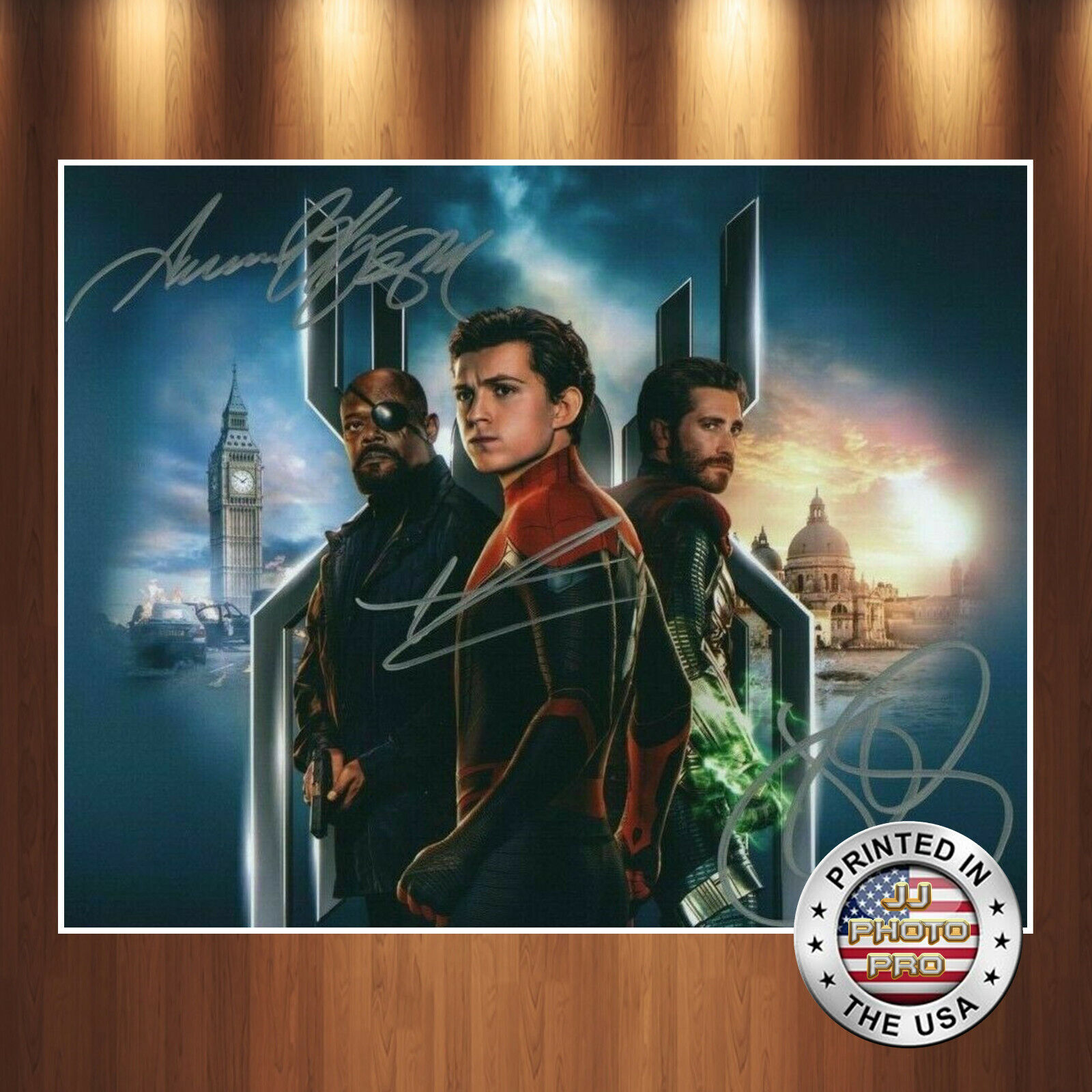 Tom Holland Samuel Jackson Autographed Signed 8x10 Photo Poster painting (Spider Man) REPRINT