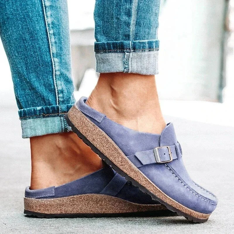 New Women Summer Slippers Spring Sandals Fashion Solid Buckle Women Flats Shoes Casual Beach Ladies Plus Size Summer Sandals