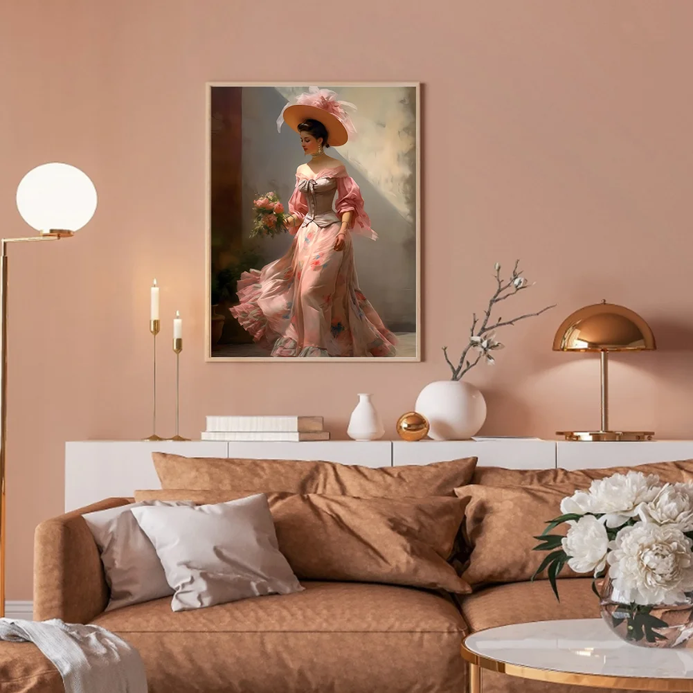 Diamond Painting - Full Round Drill - Elegant Lady(Canvas|30*40cm)