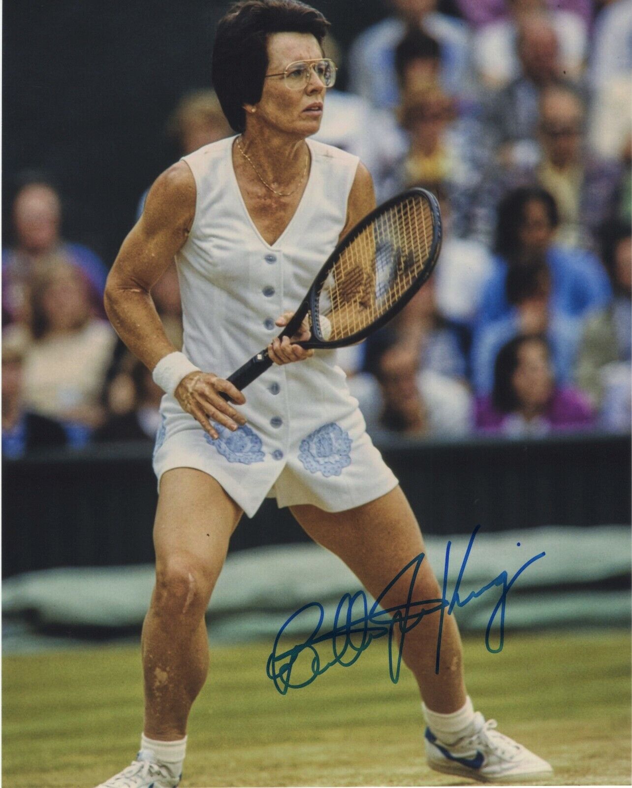 BILLY JEAN KING SIGNED AUTOGRAPH WOMENS TENNIS 8X10 Photo Poster painting