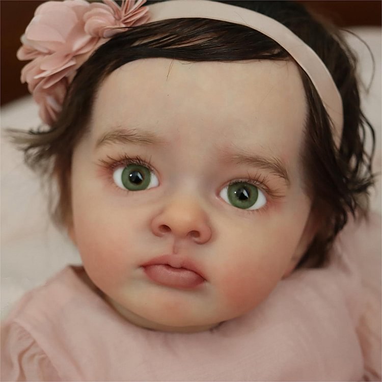20'' Kids Reborn Lover Natividad Reborn Silicone Toddler Baby Doll Girl with Pretty Brown Hair  Minibabydolls®