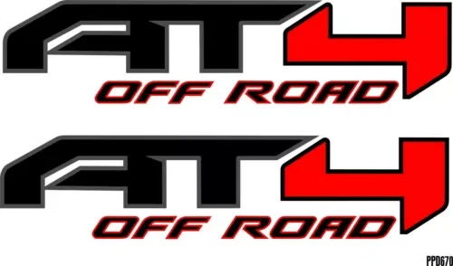 Dronehint *AT4 Off Road CUSTOM BLACK Bed Fender Decals (2019-2022) GMC SIERRA GM USA Parts