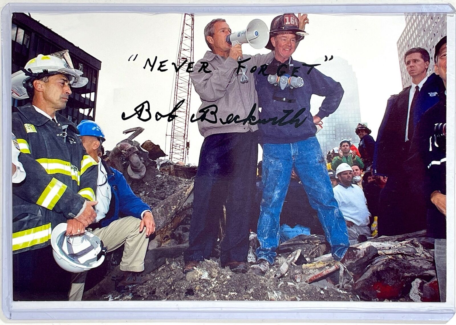 Bob Beckwith Signed 4x6 Photo Poster painting 9/11 Firefighter FDNY Autograph Auto