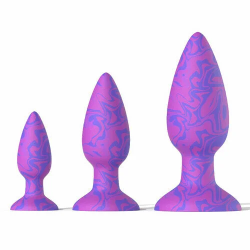 Eli Progressive Anal Training Flared Base Silicone Butt Plugs Set (3 PCS)