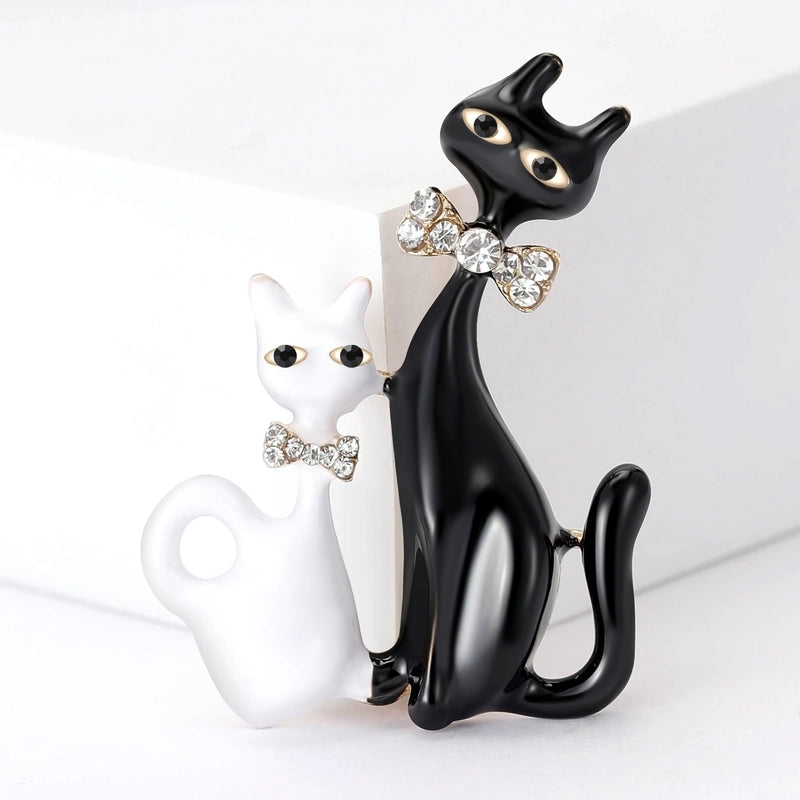 Cute Classic Style Pin Cat Alloy Enamel Women’s Brooches