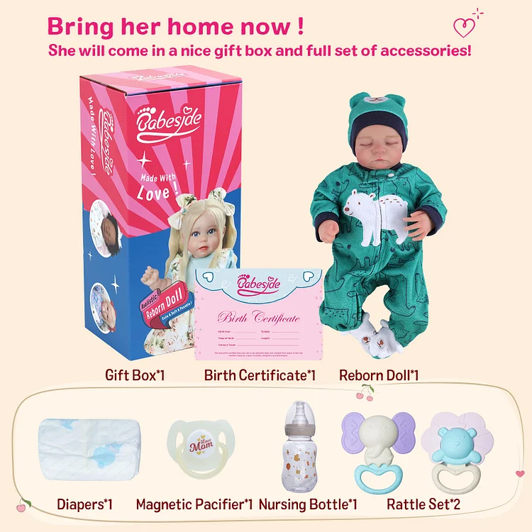 Babeside 20'' Realistic Reborn Baby Doll Adorable Sleeping Boy Noah