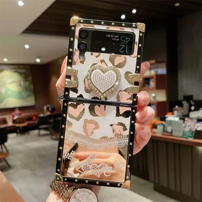 Diamond Love Bracket Samsung Folding Case