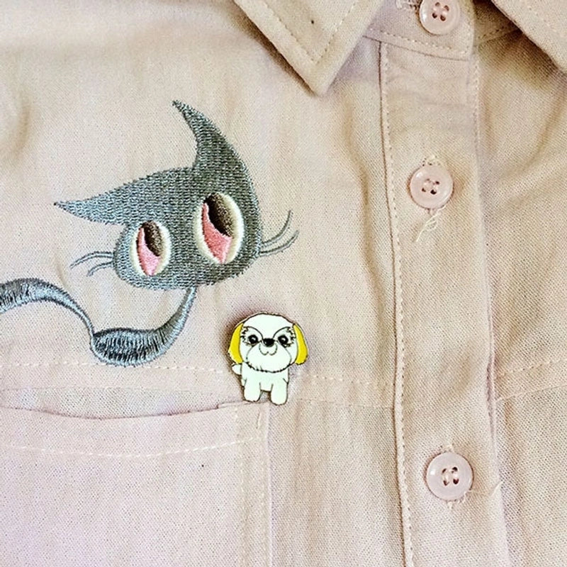 Cute Minimalist Pin Animal Dog Alloy Enamel Unisex Brooches