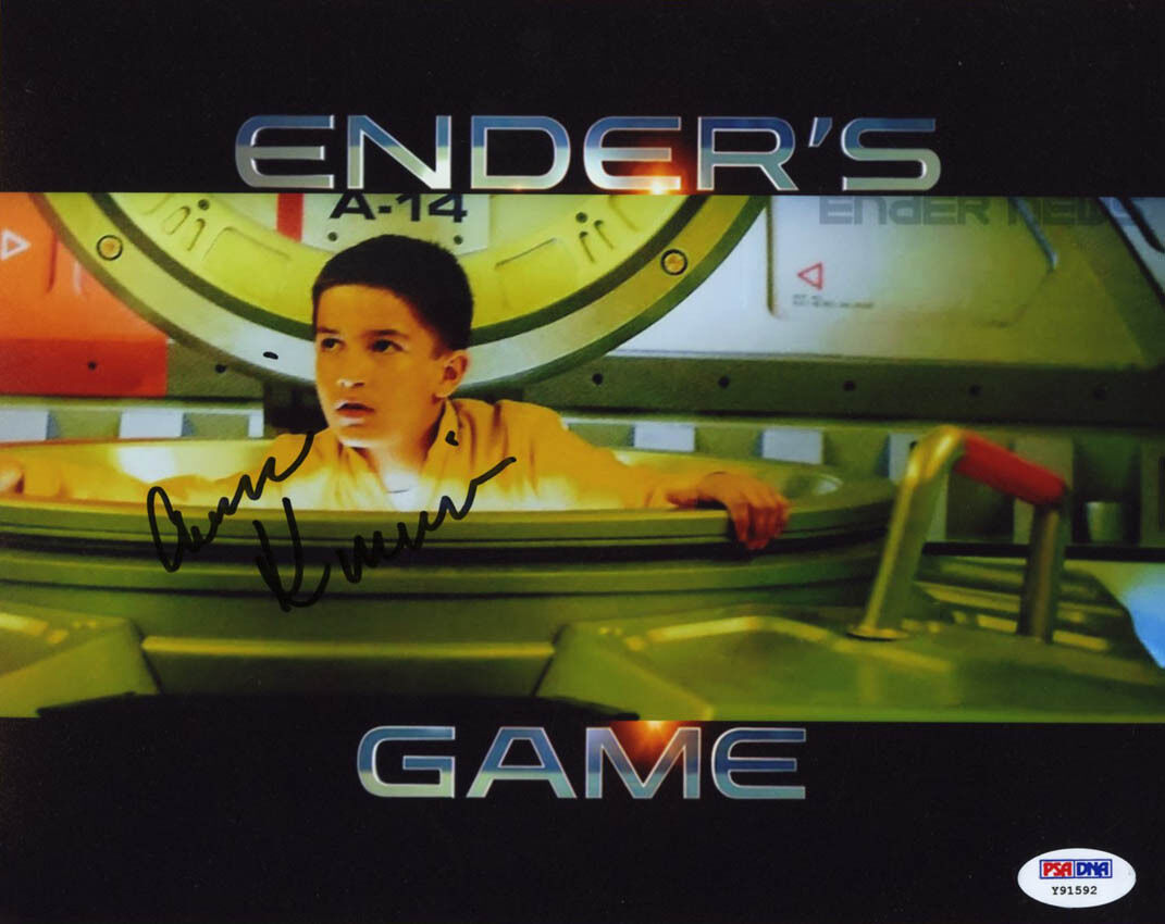 Aramis Knight SIGNED 8x10 Photo Poster painting Bean Ender's Game PSA/DNA AUTOGRAPHED