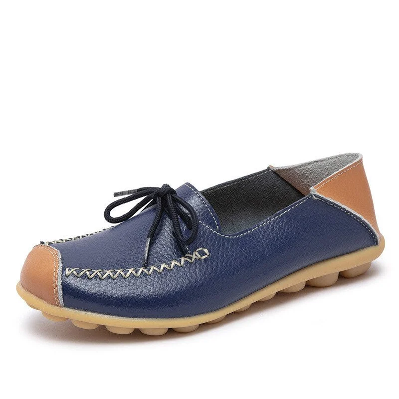 Woman Shoes New Spring Autumn Genuine Leather Women Loafers Flats Female Moccasins Shoe Slip On Women's Loafers Large Size