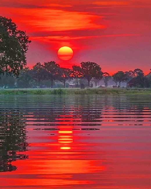 

Red Sunset – Paint By Numbers - 40*50CM, 501 Original