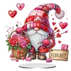 Diamond Painting Acrylic Valentines Day in February Gnome Ornaments Tabletop Home Office Decor