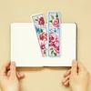 Counted Cross Stitch Flowers Bookmarks 14CT 2-Strand DIY Embroidery Set (C)