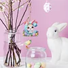 (US Only)PET Double Sided Special Shaped Easter Alphabet DIY Diamond Painting Keychain