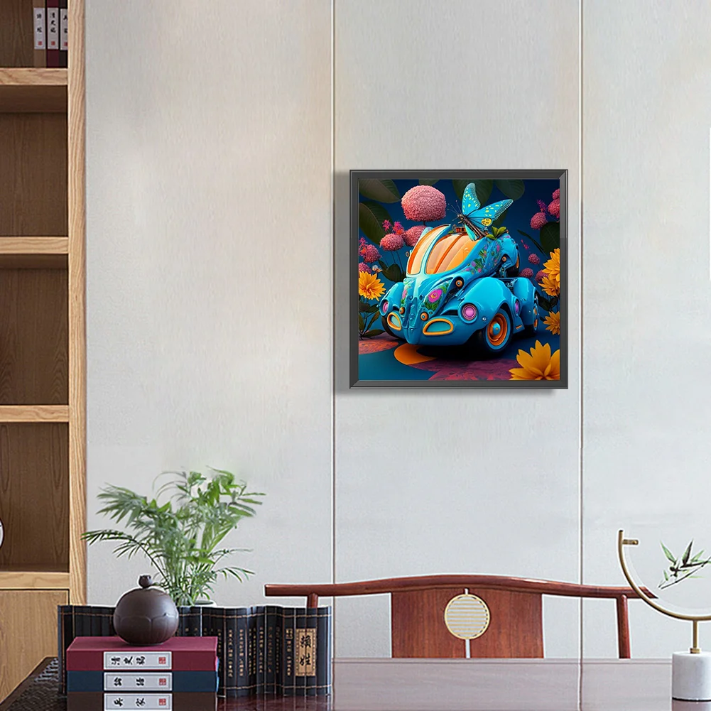 Full Round Diamond Painting 30*30cm - Cute Car