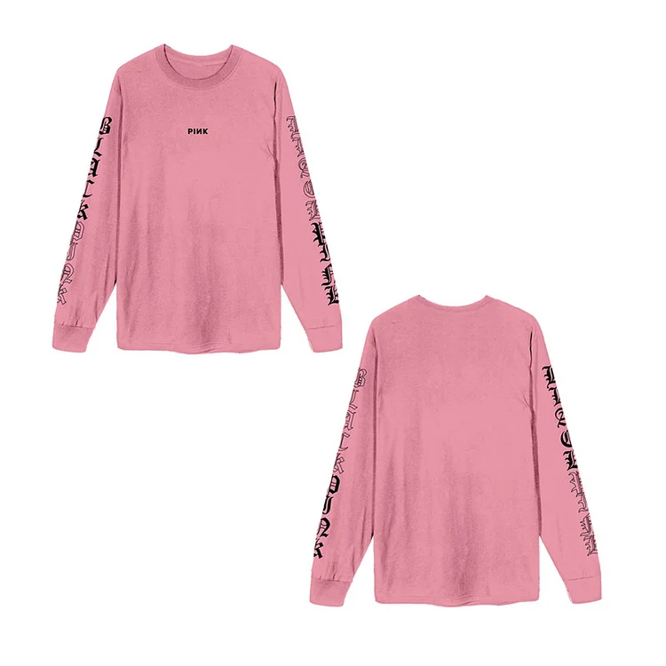 BLACKPINK 7th Anniversary Gothic Long Sleeve Pink T-shirt