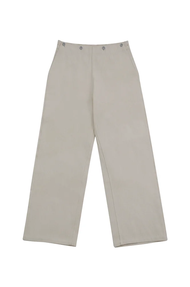   Kriegsmarine German Off-White HBT EM Work Trousers Klapphose German-Uniform