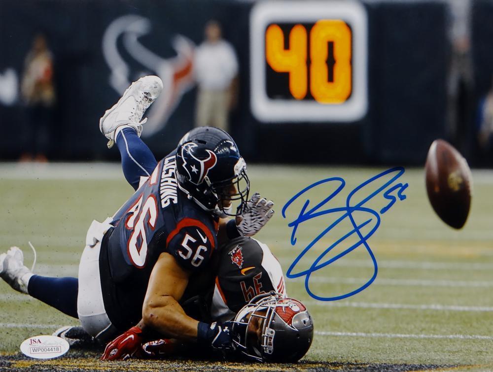 Brian Cushing Autographed Texans 8x10 Against Tampa Photo Poster painting- JSA W Auth