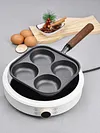 4-Cup Cast Iron Egg Frying Pan with Handle Pancake Pan Egg Cooker Fried Egg Pan