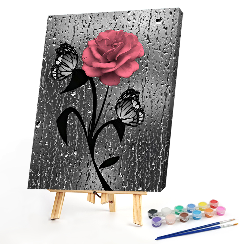 

40*50CM - Paint By Numbers - Flower Butterflies, 501 Original