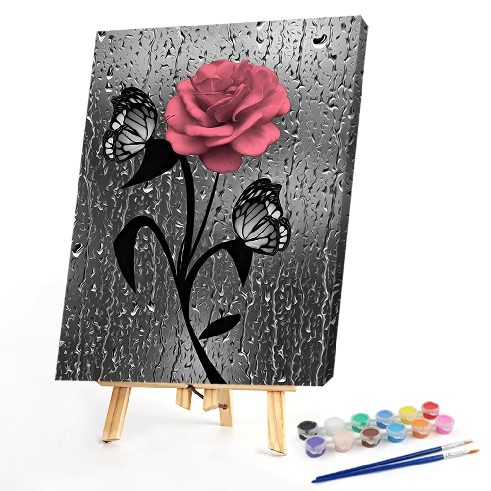 Flower Butterflies - Paint By Numbers(40*50CM)