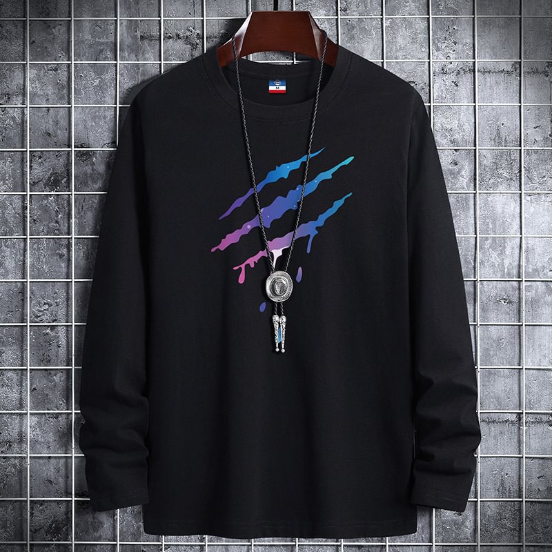 Casual Round Neck Long Sleeve T-shirt