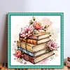 Flowers And Books-11CT Stamped Cross Stitch 40*40cm/15.75*15.75in