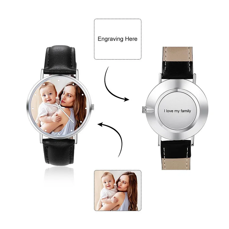 Personalized Photo Watch Custom Picture Watch Gifts for Couple