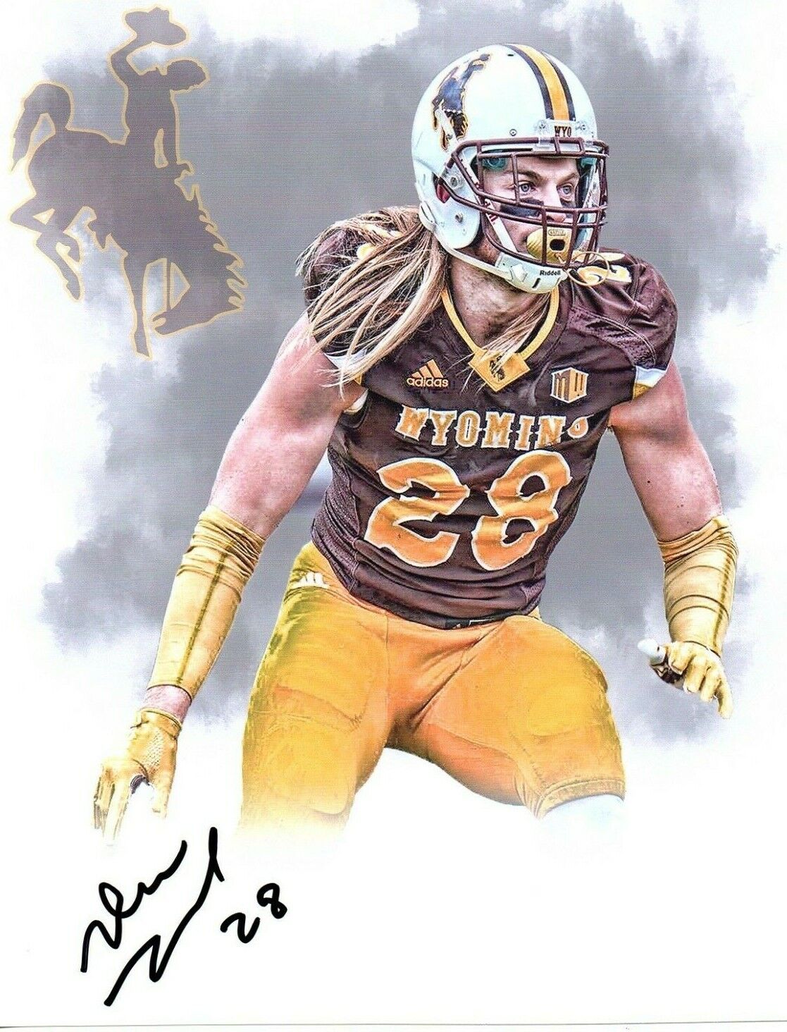 Andrew Wingard Autographed signed football 8x10 Photo Poster painting Wyoming Cowboys Jaguars!