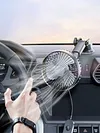 12V/24V Car Cooling Fan USB Suction Cup Windshield Desk Fan 3 Speeds Auto Cooler