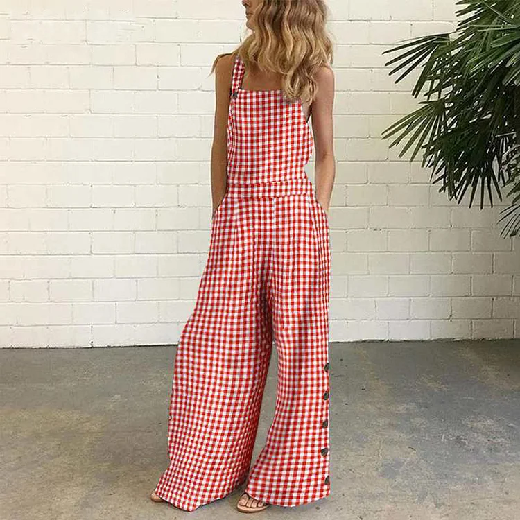 Checked Casual Overalls