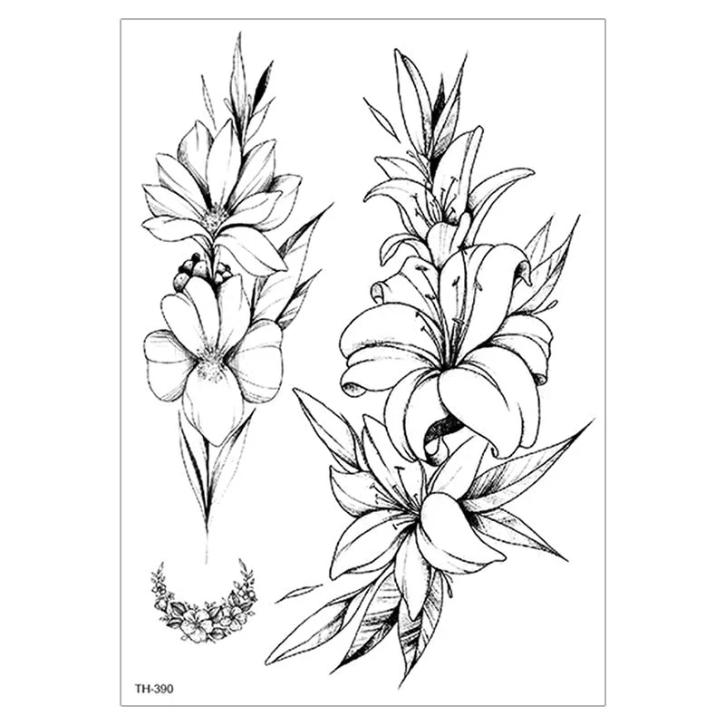 Waterproof TemporaryTattoo Sticker For Men Women Tiger Wolf Death Skull Temporary Tattoo Fake Henna Skeleton King Animal Tatoo