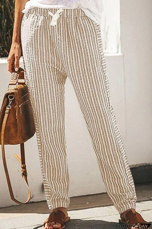 Casual Loose Lace Up Pants