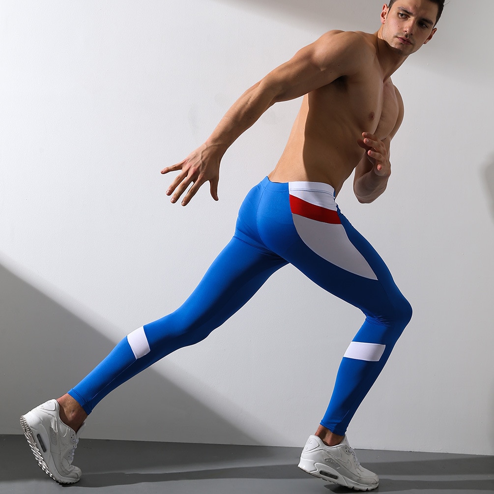 Men Running Tights Leggings Stretch Sweatpants Jogging Fitness Gym Training Workout Sport Track Yoga Pants Trousers For Male